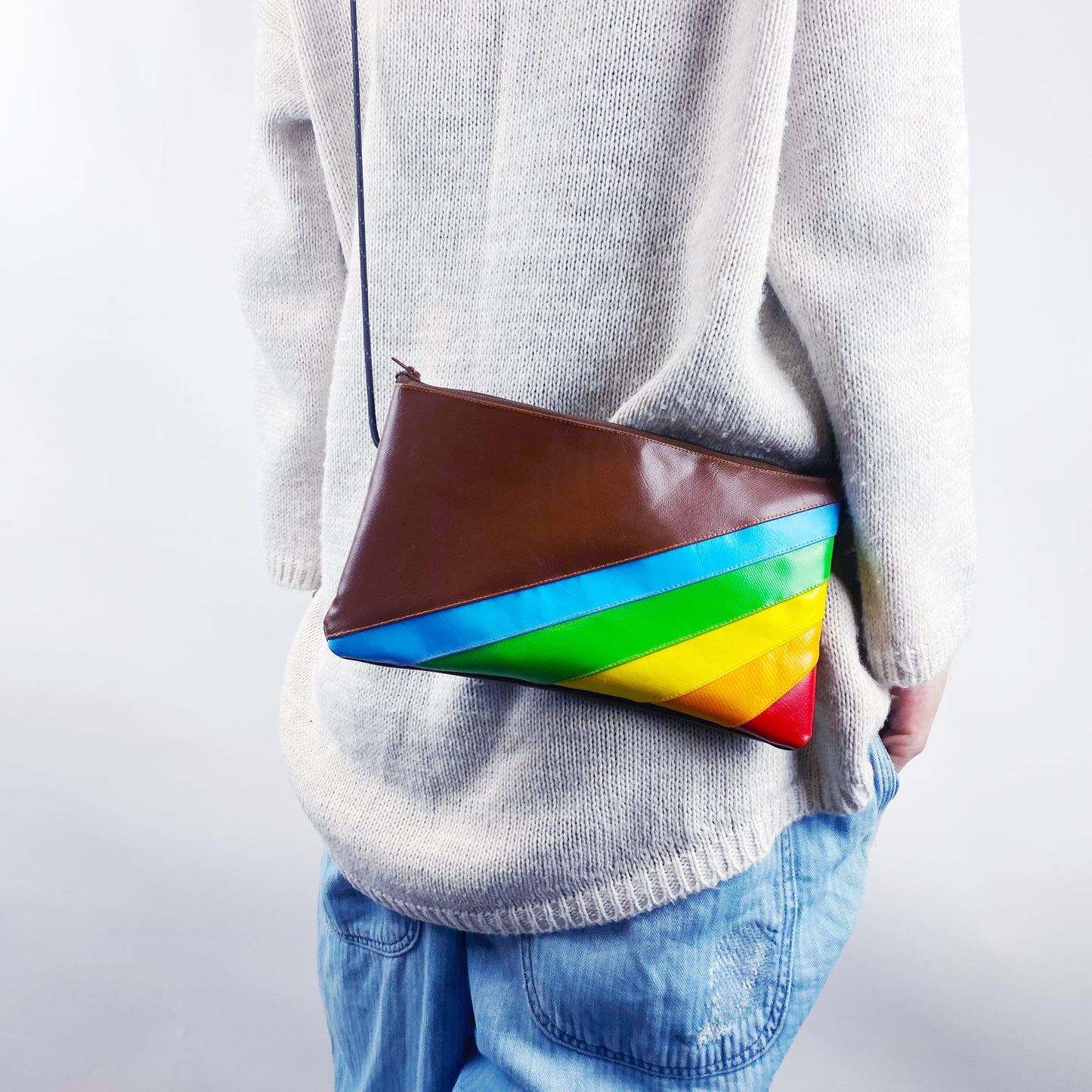 Rainbow Zipped String Pouch