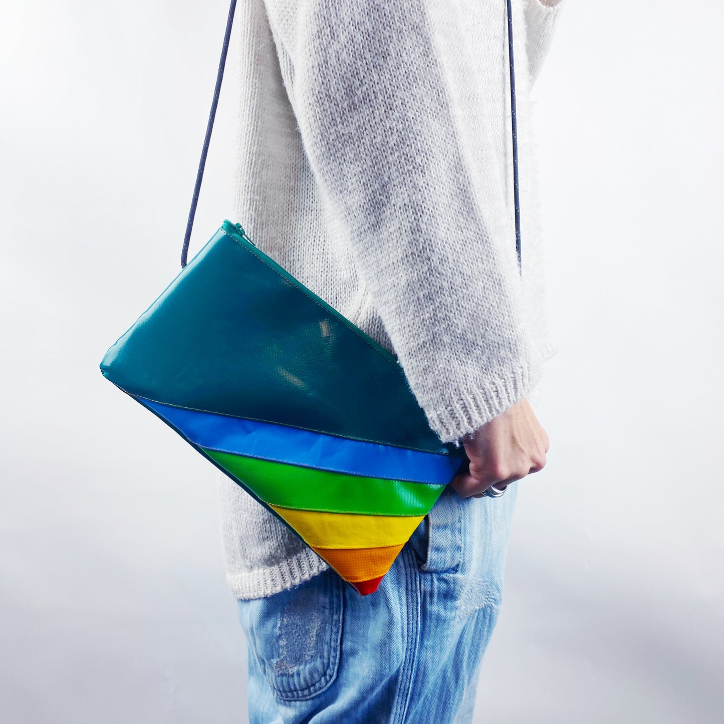 Rainbow Zipped String Pouch