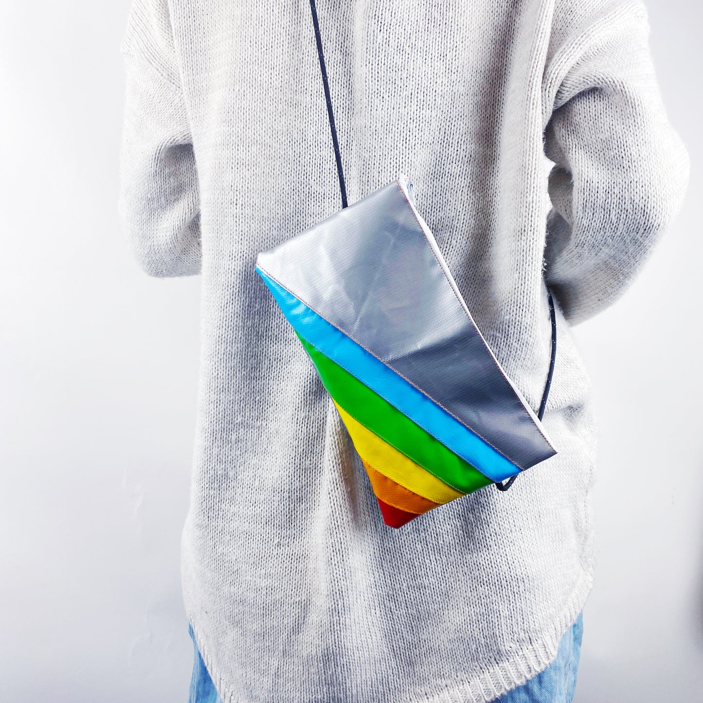 Rainbow Zipped String Pouch