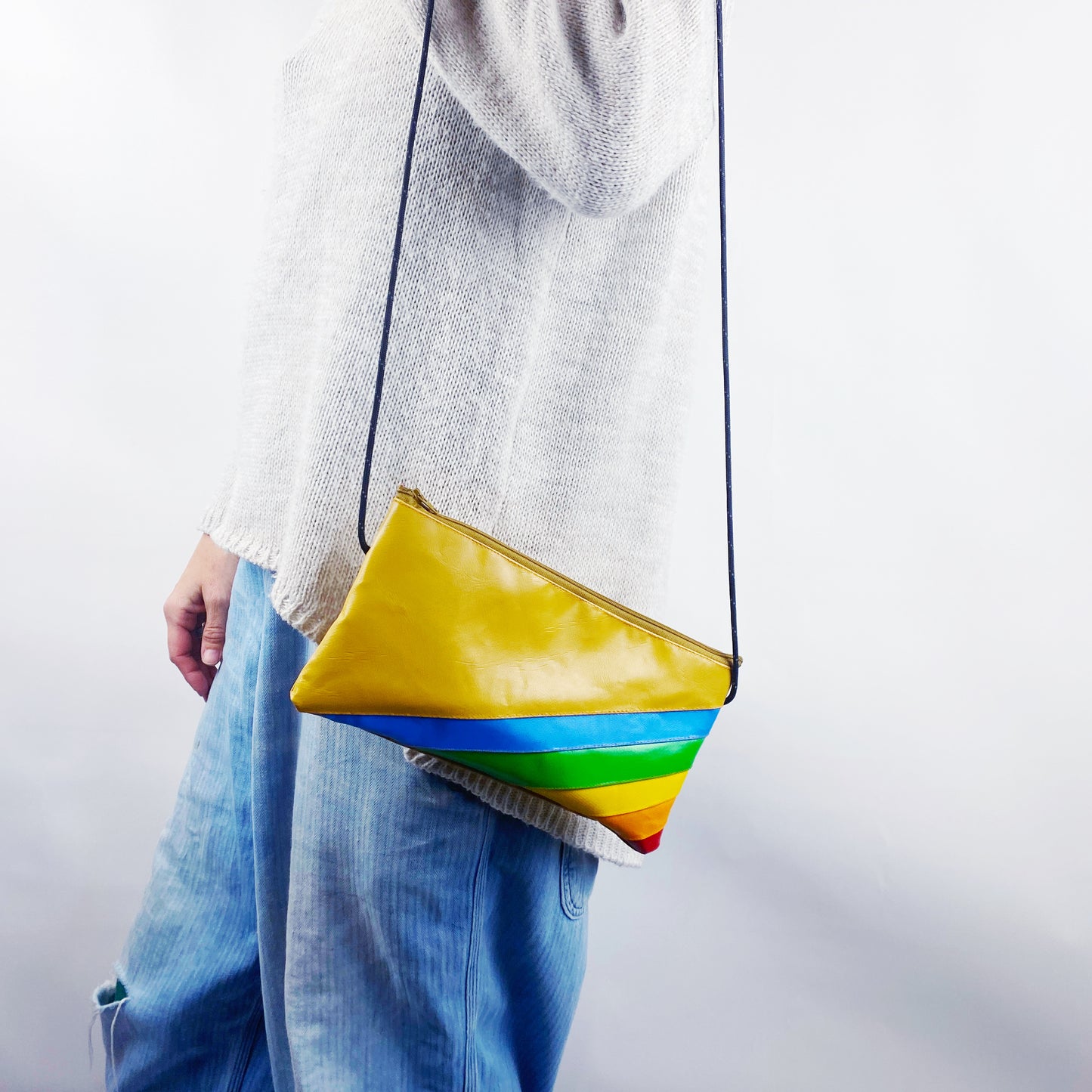 Rainbow Zipped String Pouch