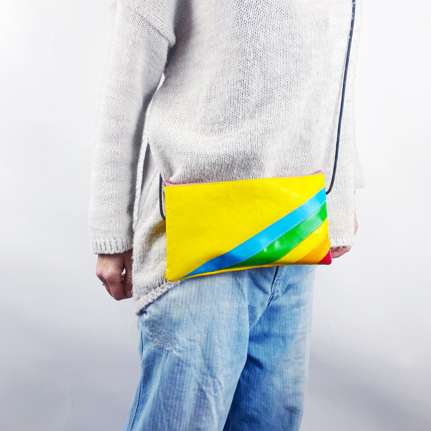 Rainbow Zipped String Pouch