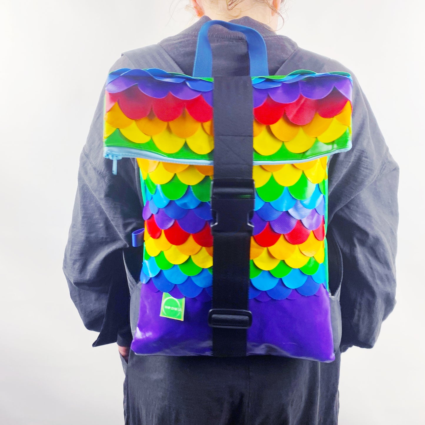 Rainbow Mermaid 10L Rolltop Rucksack