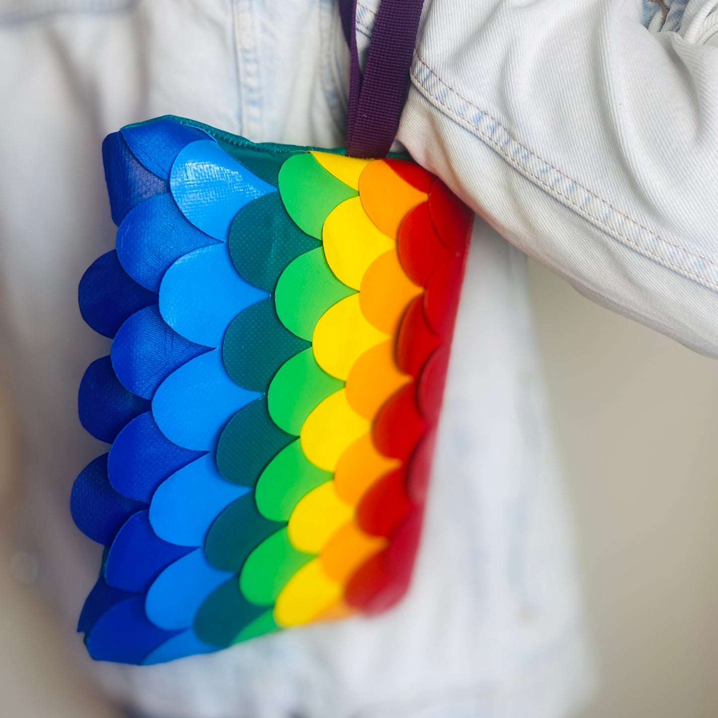 Rainbow Mermaid Super Midi Zip Clutch