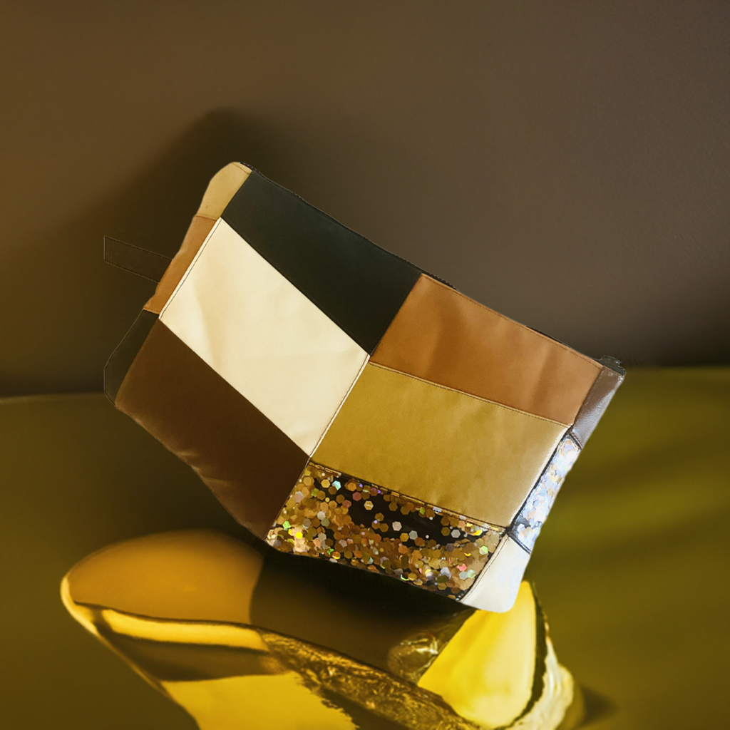 The Chevron Oversized Quilted Clutch / Ltd Christmas Sparkle Edition