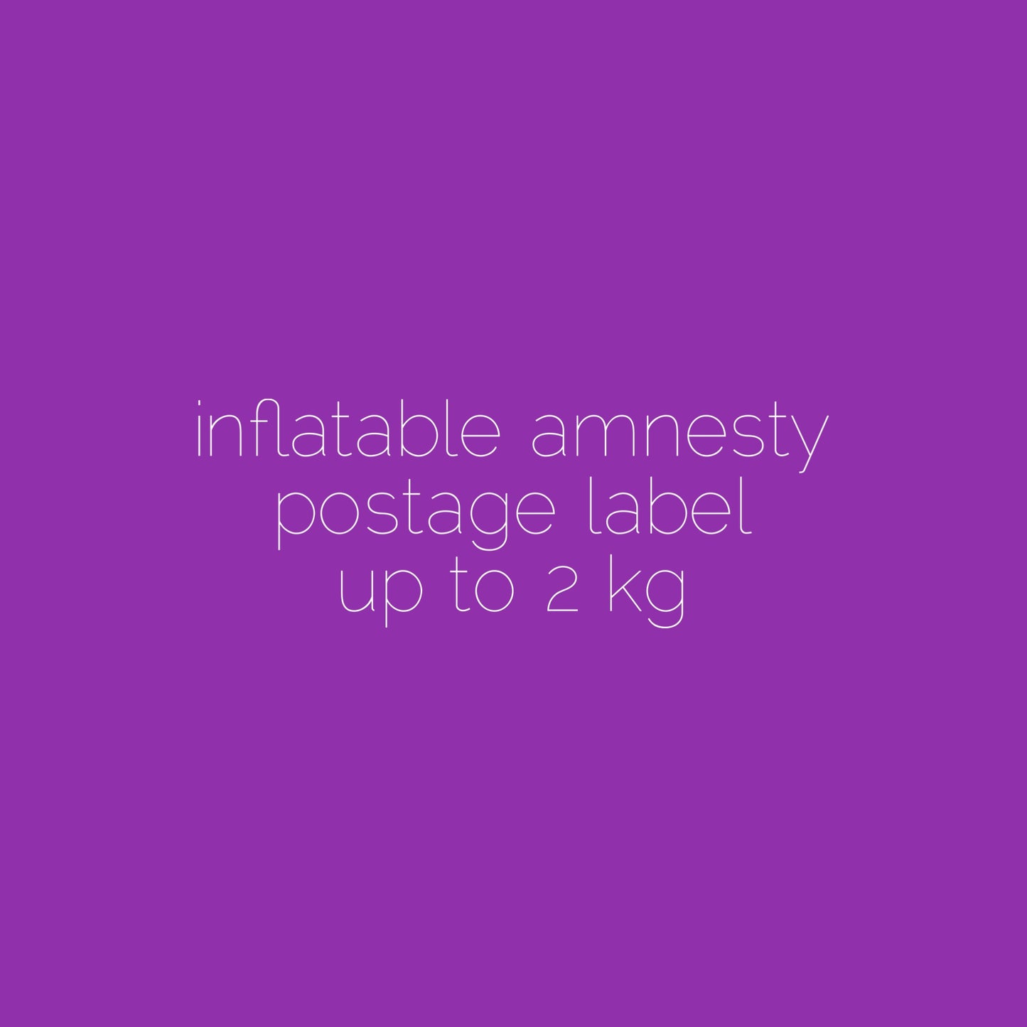Postage Labels / Send Us An Inflatable
