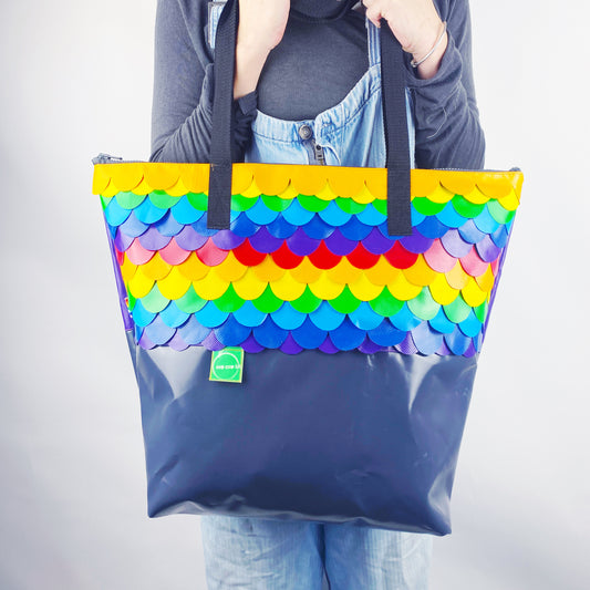 Rainbow Mermaid Extra Depth XL Tote