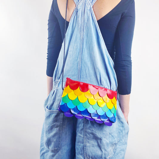 Rainbow Mermaid Zipped String Pouch