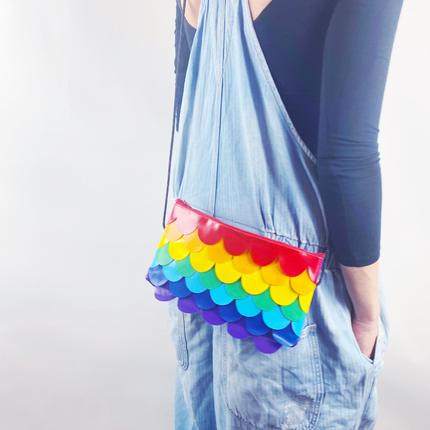 Rainbow Mermaid Zipped String Pouch
