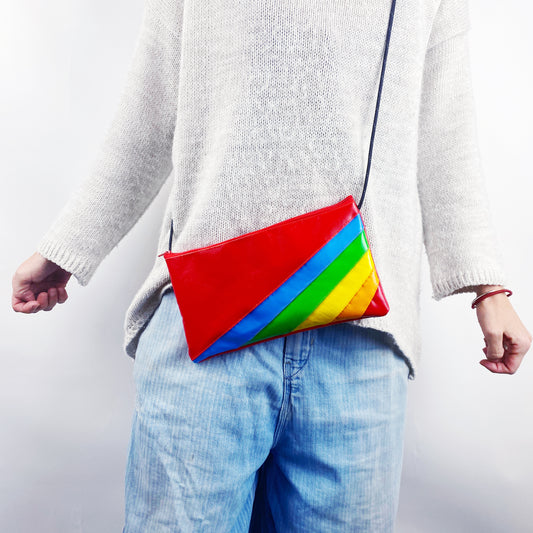 Rainbow Zipped String Pouch
