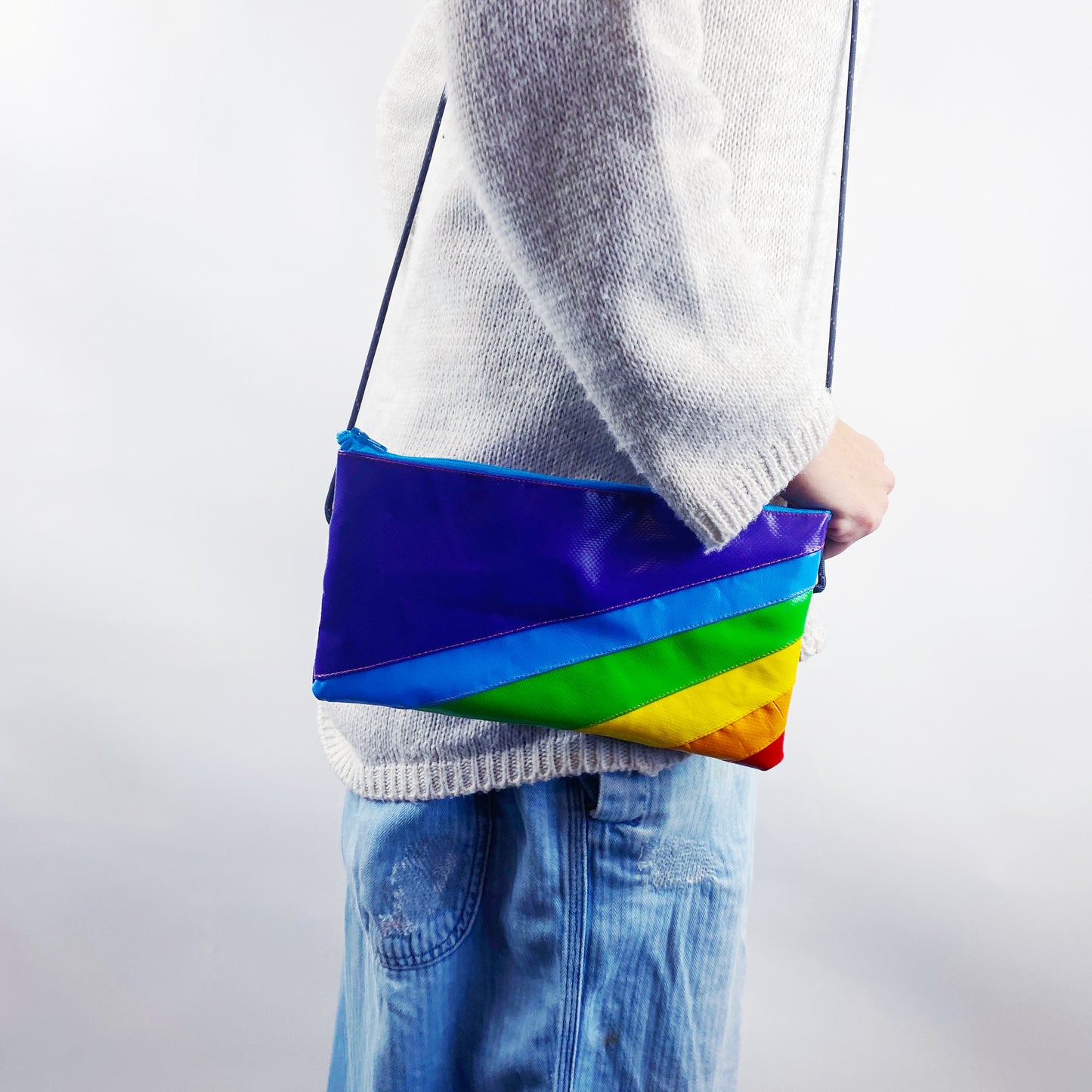 Rainbow Zipped String Pouch