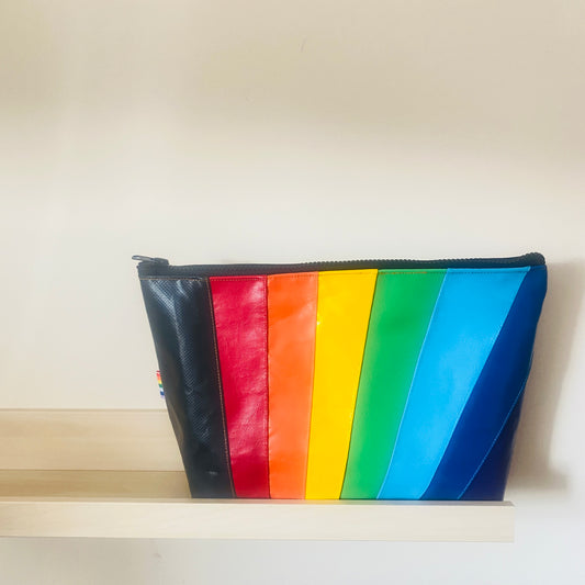 Retro Rainbow Stand Up Wash Bag