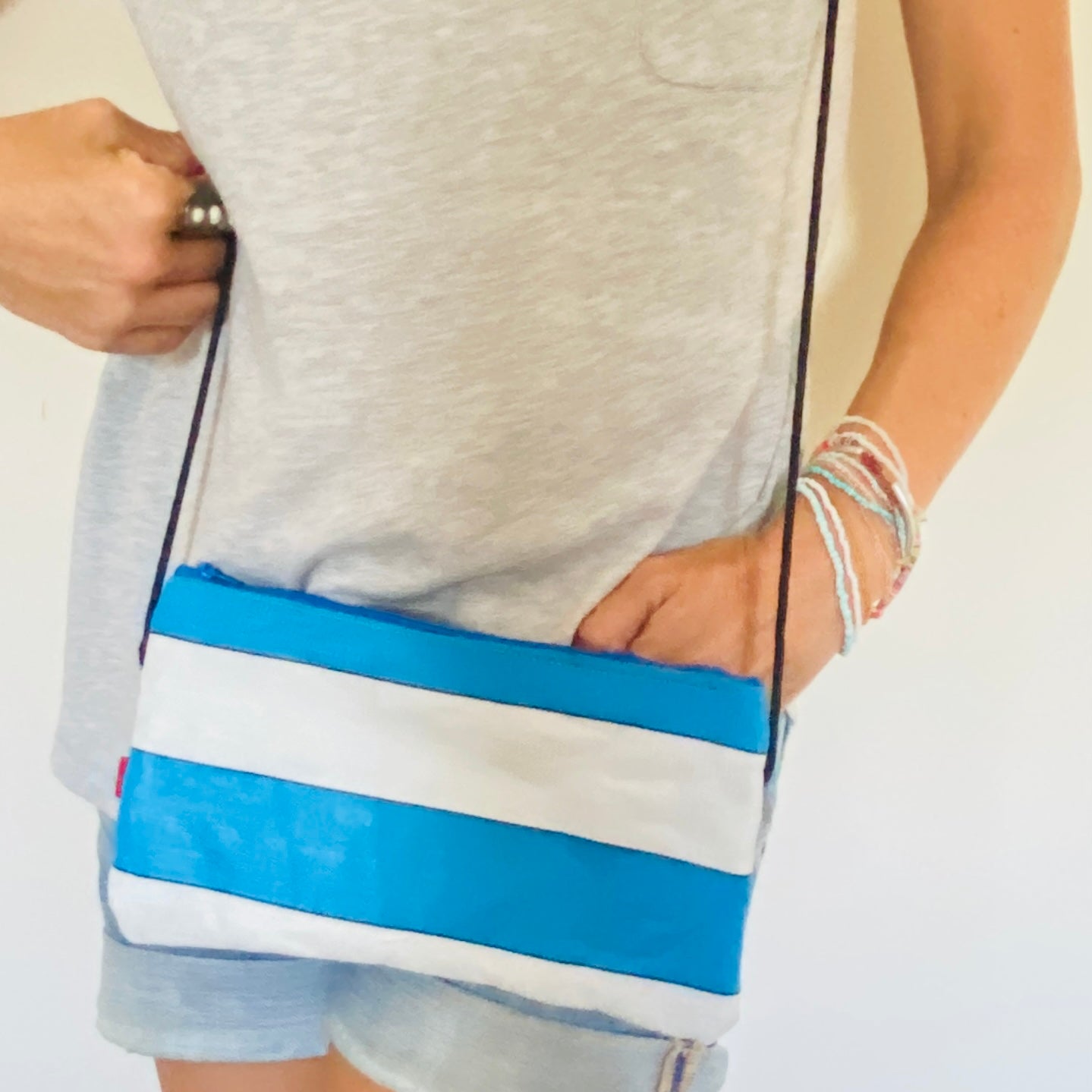 Deckchair Canvas Zipped String Pouch